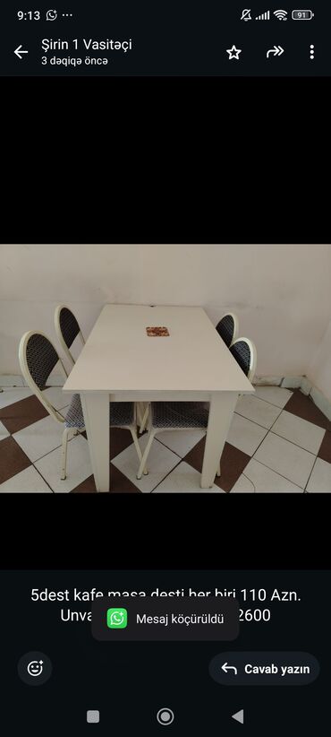 Sifarişlə divanlar: 5dest kafe masa desti her biri 110 Azn. Unvan Sumqayit. Shirin x.2600