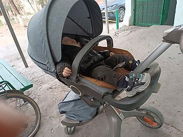 Коляски: Детская прогулочная коляска с дождевиком и москитной сеткой - — 5