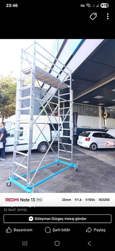 Nərdivanlar: Alüminium hərəkətli iskele (modul tip) - Material: yüngül və möhkəm — 8