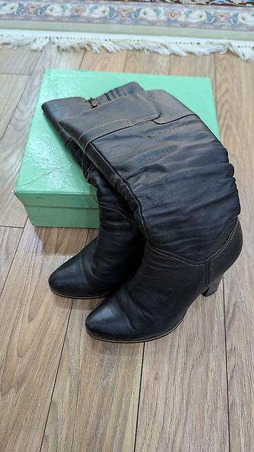 crocs original: Сапоги, 39, Verona, Б/у, цвет - Черный, Самовывоз — 1