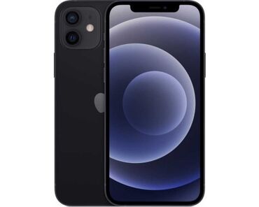jet: IPhone 12, Б/у, 128 ГБ, Jet Black, Зарядное устройство, Чехол, 98 %