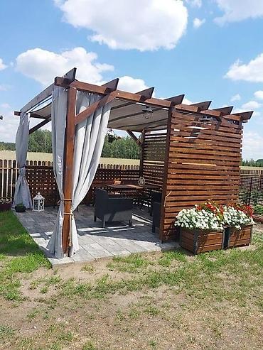Bağ çətirləri: Açıq hava üçün taxta pergola/pavilon - Karkas: möhkəm ağac — 1
