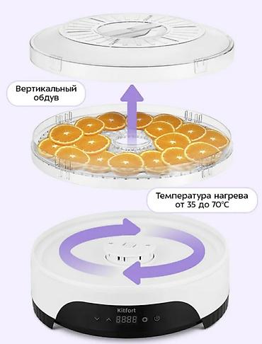 Техника и электроника: Сушилка для овощей и фруктов Kitfort - Для сушки фруктов, ягод — 4