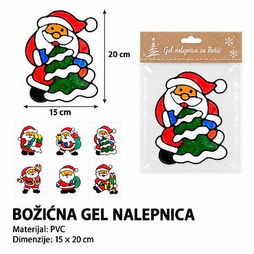 KMT Božićna nalepnica za staklo 290107 Praznična dekorativna gel