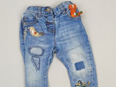 Jeansy: Spodnie jeansowe, Next, 6-9 m, stan - Bardzo dobry