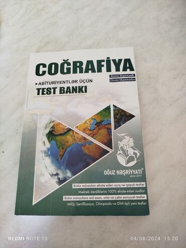 guven cografiya kitabi pdf: Coğrafiya Test Bankı təzə kitabdır içi heç yazılmayıb qiymət 10 manat