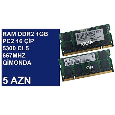 oyuncu komputer: Notebook üçün Ramlar ⭐Ram DDR2 PC2 1GB 5300 667Mhz Qimonda (İkinci əl) — 3