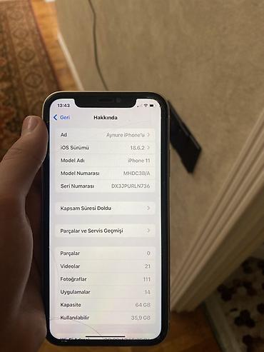 Apple iPhone: IPhone 11, Ağ, Face ID — 9