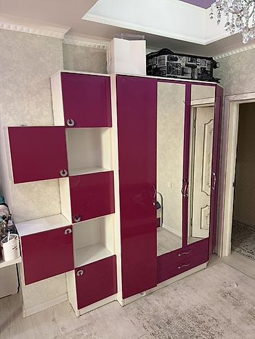 Детский комод: Детская мебельный комплект в современном стиле, цвет: фуксия/белый — 2