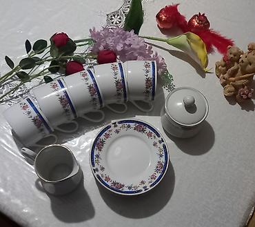 cay servisi: Çay dəsti, rəng - Yaşıl, Farfor — 6