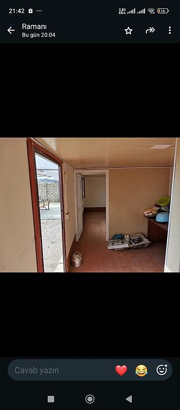 Metal konteyner ev - Ölçü: təxmini uzunluq 2,5–3 m (uzun, dar