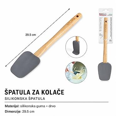 KMT Silikonska četka za premazivanje puterom sa drvenom drškom