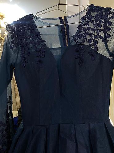 Танцевальные платья: Бальное платье, Длинная модель, цвет - Синий, S, В наличии — 4