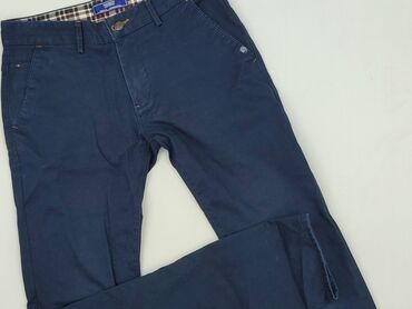 Granatowe chinosy męskie marki DISCRETE DENIM COUTURE. Spodnie