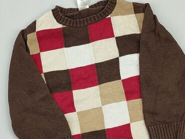 rozowy sweterek dla chłopca na szydełku: Sweterek, 3-4 lat, 98-104 cm, stan - Dobry