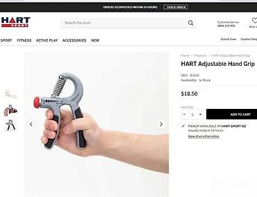 Rekviziti za vežbanje: Podesivi stezač za jačanje stiska šake – HART Adjustable Hand Grip - — 2