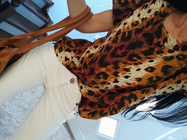 Bluze: Amn, S (EU 36), Leopard, krokodil, zebra, bоја - Braon — 7