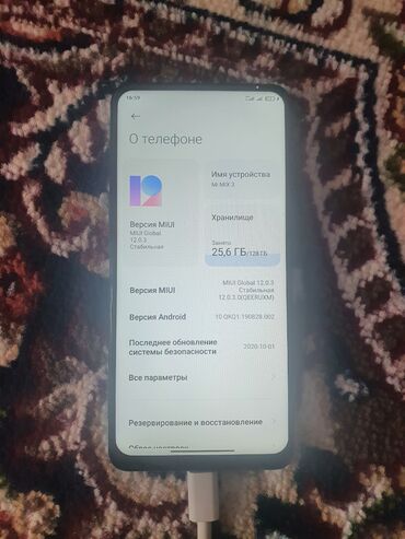 наклейки на телефон: Xiaomi, Mi Mix 3, Колдонулган, 128 ГБ, түсү - Кара, 2 SIM