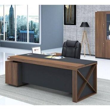 kreslo tek: Ofis masası. Sifarişlə Türkiyə istehsalı laminatdan yığılır. Ümumi