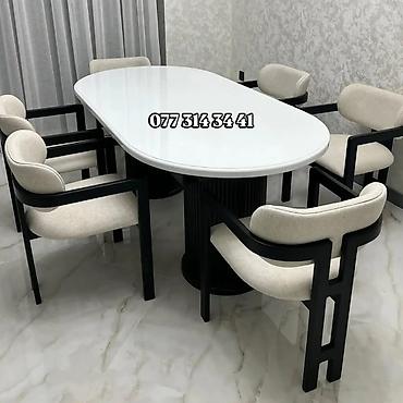 Mətbəx/qonaq otağı üçün modern yemək dəsti - Dəst: Oval formalı masa lalafo.az -da Mətbəx/qonaq otağı üçün modern yemək dəsti - Dəst: Oval formalı masa
