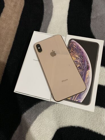 azerbaycan iphone 15 pro max fiyat: IPhone Xs Max, 64 GB, Qızılı, Simsiz şarj, Face ID