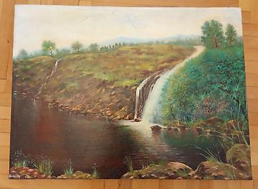 yağ satışı: Satılır rəsm əsəri. Şəlalə. Kətan, yağlı boya. 2009. Ölçüsü 45x60 — 7