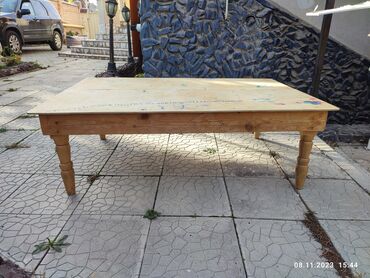 Кухонные столы: Кухонный стол, Б/у, Прямоугольный, Нераскладной, Дерево