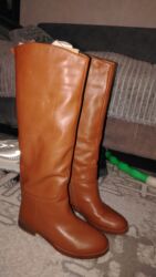 женские сапоги трубы: Məhsul: Qadın uzun çəkmələri - Rəng: Karamel/qəhvəyi - Material