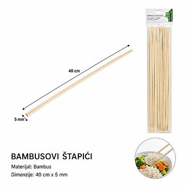 KMT Bambusovi štapići 5404247 Praktični bambusovi štapići za