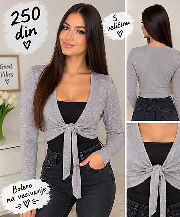 stradivarius pidzame: Bolero na vezivanje – S veličina - Materijal sa blagim sjajem — 1