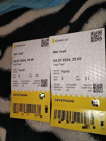 nilufer konsert: Məhsul: Konsert üçün dəvətnamələr,(1 ededi 70 manat,2 ededi 120 manat) — 1