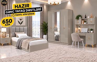 yataq ortuyu destleri: Hazır Gənc Yataq Dəstləri – 650 AZN Komplektin tərkibi: - Tək — 6