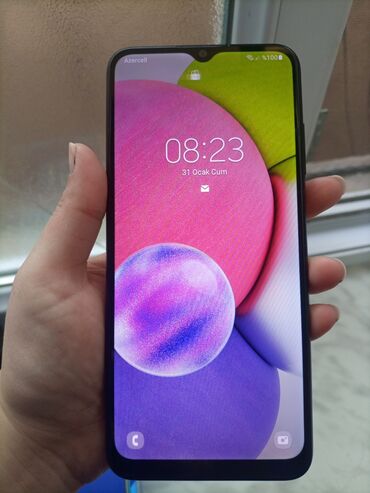 Samsung: Samsung Galaxy A03s, 64 GB, rəng - Mavi, Barmaq izi, İki sim kartlı