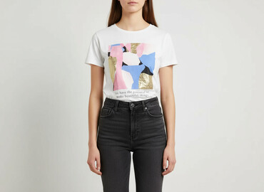 reserved białe t shirty: Stradivarius, Футболка жіноча, розмір XS