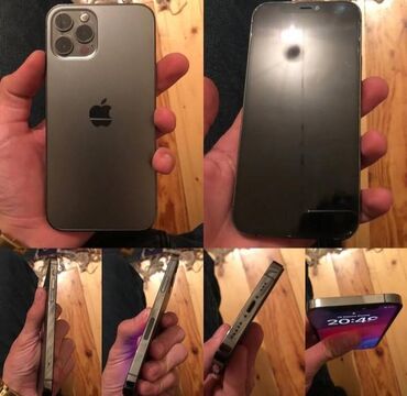 toptan telefon aksesuarları: IPhone 12 Pro, 256 GB, Graphite, Qırıq