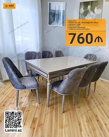 Mebel: Masa dəsti – La Mini - Masa ölçüləri: açıq 90×200 sm, bağlı 90×160 sm — 1