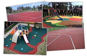 замаска: Резиновые покрытия для спортивных площадок, Бесшовное покрытие из — 3