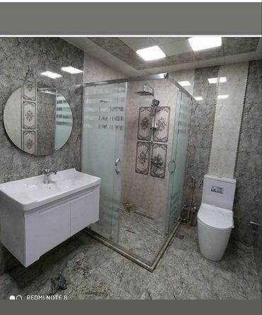 Duş kabinaları, arakəsmələr: Yeni Üstü açıq kabina, Künc üçün, Pulsuz çatdırılma — 4