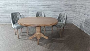 Setovi stolova i stolica: 🔹Model stola - Baluster okrugli 🔹Dimenzije -100x100+30 🔹Model stolice — 9