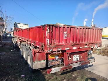 кун на заднюю навеску: Полуприцеп бортовой/площадка, 3-осный, красный цена 400 000сом - — 9