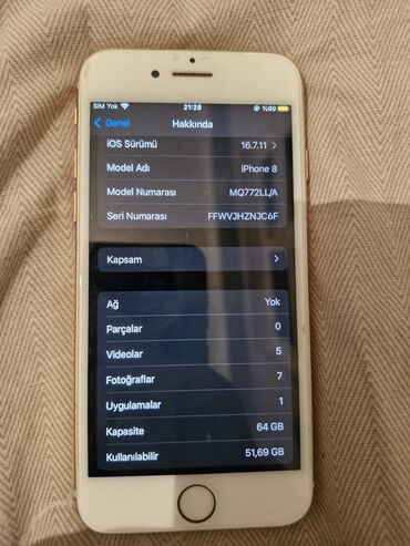 IPhone 8, 16 ГБ, Rose Gold, Отпечаток пальца