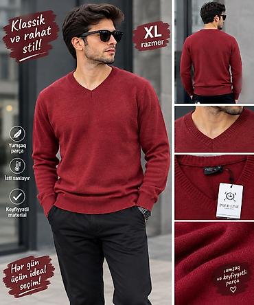 Kişi sviteri – Polo Live (XL razmer) - Rəng: bordo/qırmızı ton - lalafo.az -da Kişi sviteri – Polo Live (XL razmer) - Rəng: bordo/qırmızı ton -