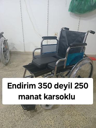 əl arabasi: Karsoklu əlil arabası - Möhkəm xrom çərçivə - Yumşaq oturacaq və — 1