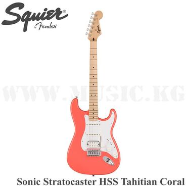 гитара акустическую: Электрогитара Squier Sonic Stratocaster HSS, Maple Fingerboard, White