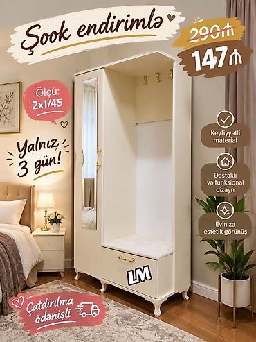 Dəhliz üçün dolablar laminatla Qiymət : 147₼ Yüksək keyfiyyət və lalafo.az -da Dəhliz üçün dolablar laminatla Qiymət : 147₼ Yüksək keyfiyyət və