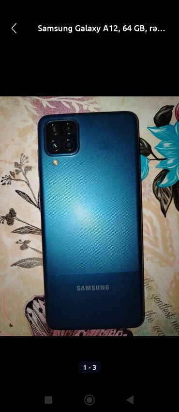 Samsung: Samsung Galaxy A12, 64 GB, rəng - Göy
