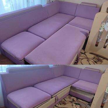 продам мебель бу в бишкеке: Модульный диван, цвет - Фиолетовый, Б/у