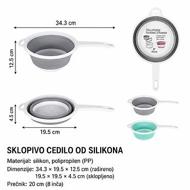 KMT Okrugla korpa za odvod sa ručkom 2407865 Sklopivo cedilo od
