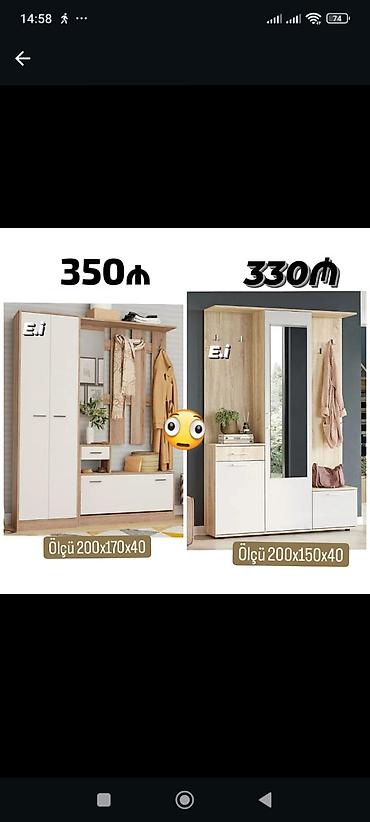 duz divan: Məhsul: Dəhliz dolabları və mətbəx/qonaq otağı üçün masa–oturacaq — 1
