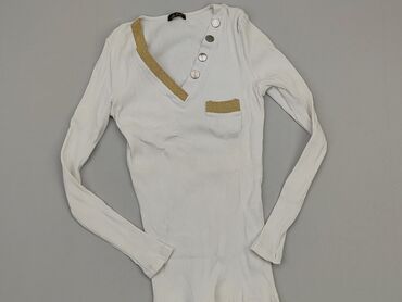 białe bluzki z długim rękawem stradivarius: Blouse, S (EU 36), condition - Good